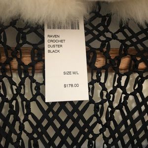 Chico’s Black crochet duster